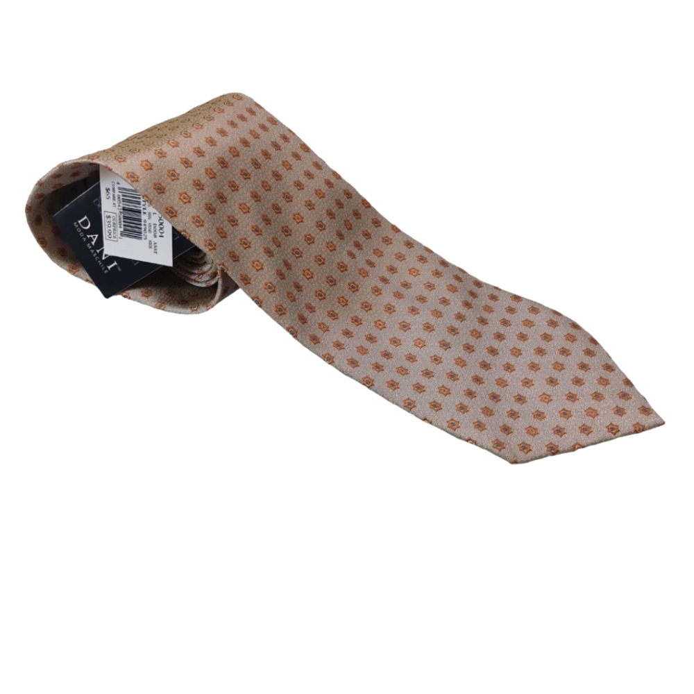 🦜 2/$10 NWT Dani Moda Maschine Black Lable Silk Tie.